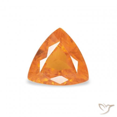 0.61ct طبيعي برتقالى مشمشى دافئ كلينوهيومايت, مثلثى, SI