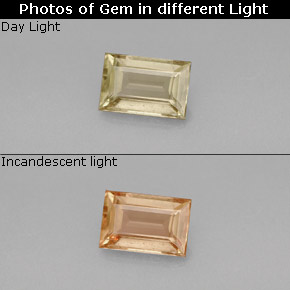 دياسبور متغير اللون أخضر / وردي طبيعي، باجيت، 0.86 قيراط، VS-SI