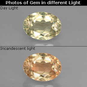 دياسبور متغير اللون أخضر / وردي طبيعي، قصة بيضاوى، 1.56 قيراط، قليلا جدا