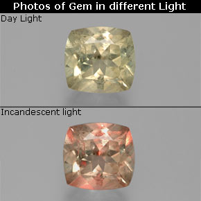دياسبور متغير اللون أخضر / وردي طبيعي، قطع وسادة، 1.74 قيراط، VS-SI