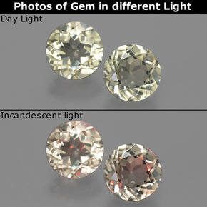 أحجار دياسبور متغير اللون أخضر / وردي طبيعية، قصة دائرى، قليلا جدا، وزنها  قيراط