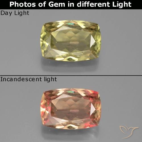4.89ct طبيعي أصفر متوسط دياسبور متغير اللون, وسادة, SI