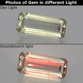 دياسبور متغير اللون أصف فاتح جدا طبيعي، قص الزمرد، 1.62 قيراط، VS-SI