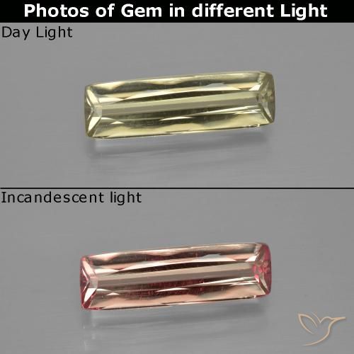 3.05ct طبيعي أصفر باهت دياسبور متغير اللون, وسادة, VVS-VS