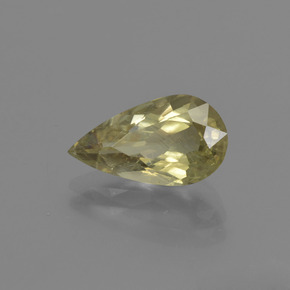 دياسبور متغير اللون طبيعي بلون أخضر / وردي، وزن ‎2.40‎ قيراط، شكل شكل الكمثرى، مقاس ‎12.1x6.7‎ مم