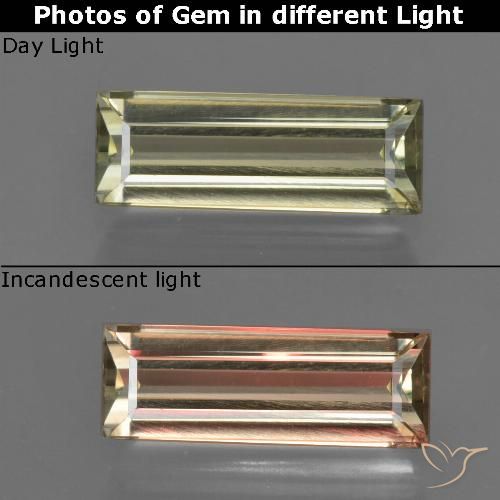 1.75ct طبيعي أصفر بنى دياسبور متغير اللون, باجيت, VVS-VS