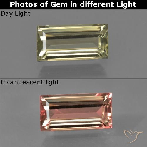 1.33ct طبيعي أصفر بنى دياسبور متغير اللون, باجيت, VVS