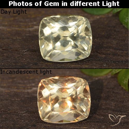 0.66ct طبيعي أصفر باهت دياسبور متغير اللون, وسادة, VVS-VS