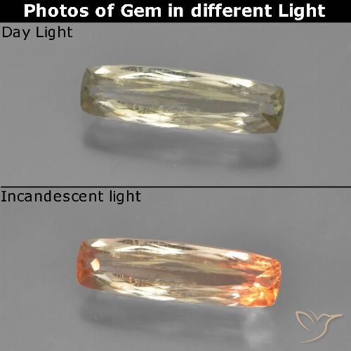 1.24ct طبيعي أصفر باهت دياسبور متغير اللون, وسادة, VS-SI