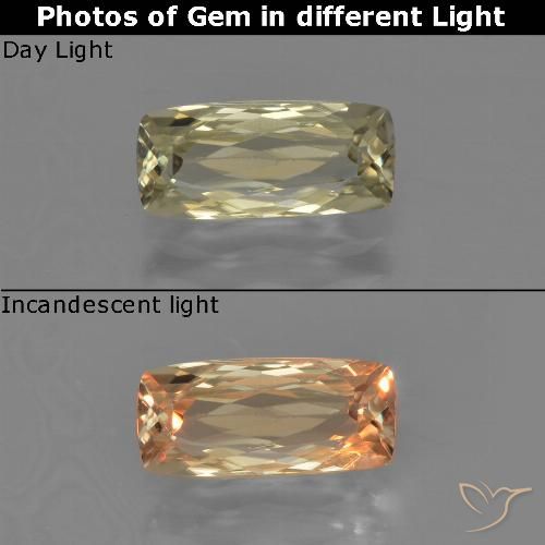 1.30ct طبيعي أصفر رقيق دياسبور متغير اللون, وسادة, VVS