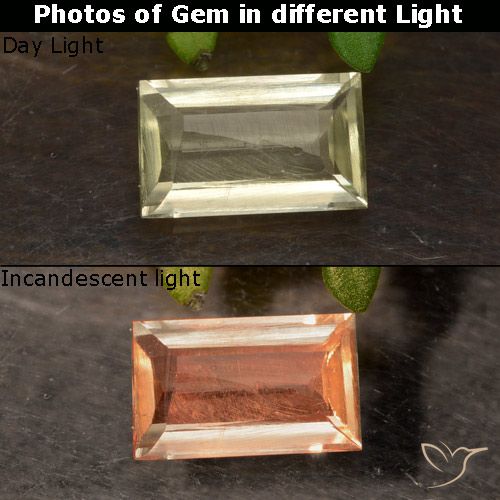 0.64ct طبيعي بيج أصفر دياسبور متغير اللون, باجيت, قليلا جدا