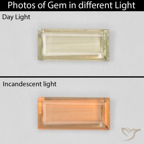 دياسبور متغير اللون أصفر فاتح طبيعي، باجيت، 0.70 قيراط، VVS-VS