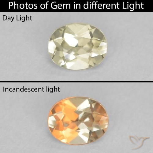 0.32ct طبيعي أصف فاتح جدا دياسبور متغير اللون, بيضوي, VVS-VS
