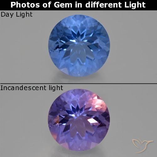 13.89ct طبيعي أزرق بحرى فلوريت متغير اللون, دائري, قليلا جدا