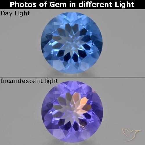 14.12ct طبيعي أزرق بحرى كثيف فلوريت متغير اللون, دائري, قليلا جدا