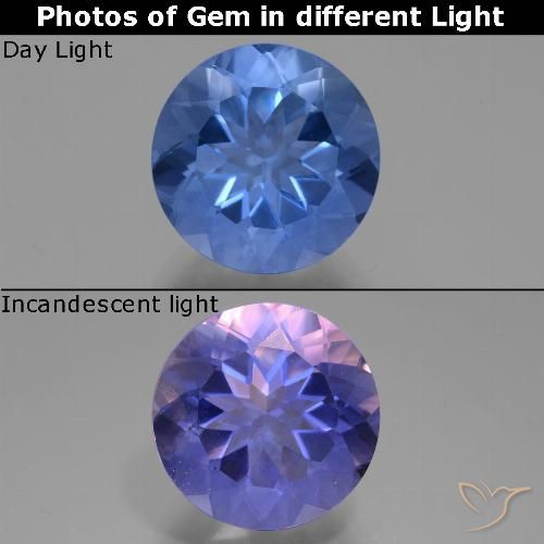 11.61ct طبيعي أزرق غامق فلوريت متغير اللون, دائري, VVS-VS