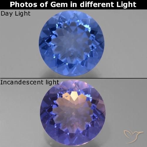13.26ct طبيعي أزرق بحرى كثيف فلوريت متغير اللون, دائري, قليلا جدا