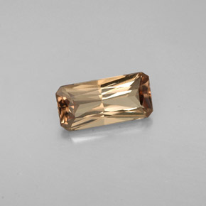 عقيق متغير اللون بنى ذهبى إلى البرتقالى طبيعي، قص الزمرد، 1.44 قيراط، قليلا جدا