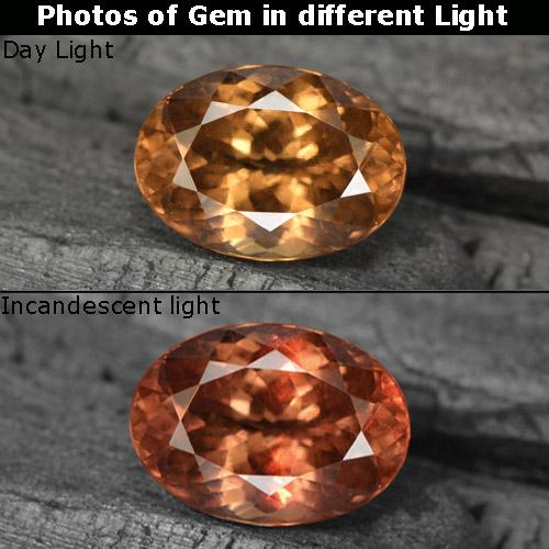 عقيق متغير اللون بني غامق طبيعي، قصة بيضاوى، 3.77 قيراط، VS-SI