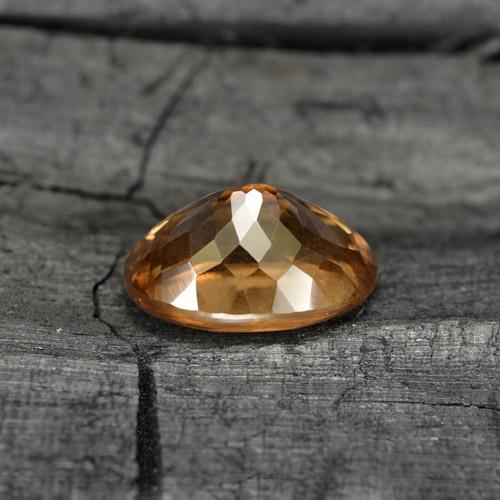 عقيق متغير اللون بني غامق طبيعي، قصة بيضاوى، 3.77 قيراط، VS-SI