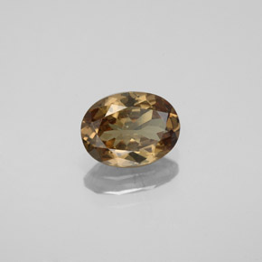 عقيق متغير اللون بنى ذهبى إلى البرتقالى طبيعي، قصة بيضاوى، 1.55 قيراط، قليلا جدا