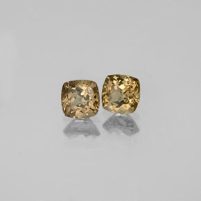 أحجار عقيق متغير اللون بنى ذهبى إلى البرتقالى طبيعية، قطع وسادة، VVS-VS، وزنها  قيراط