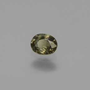 عقيق متغير اللون بنى مخضر إلى أحمر وردى طبيعي، قصة بيضاوى، 0.44 قيراط، قليلا جدا