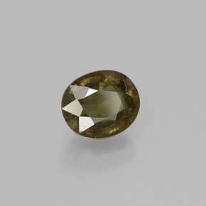 عقيق متغير اللون بنى مخضر إلى أحمر وردى طبيعي، قصة بيضاوى، 1.38 قيراط، SI