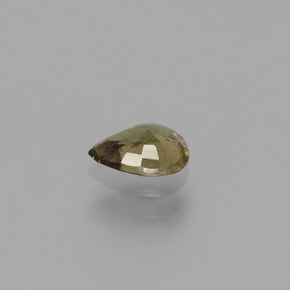 عقيق متغير اللون أخضر إلى أحمر وردي طبيعي، شكل الكمثرى، 0.73 قيراط، قليلا جدا