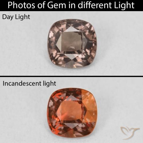 1.05ct طبيعي بنى فاتح متوسط عقيق متغير اللون, وسادة, قليلا جدا
