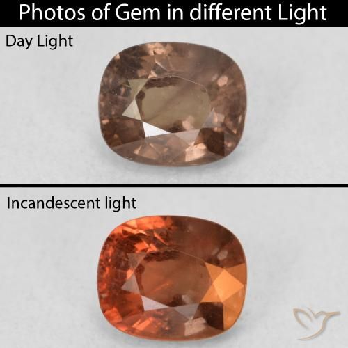 1.00ct طبيعي بنى فاتح متوسط عقيق متغير اللون, وسادة, قليلا جدا