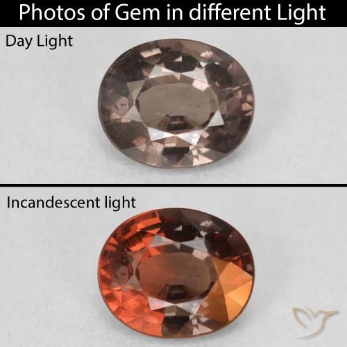 1.15ct طبيعي بنى فاتح متوسط عقيق متغير اللون, بيضوي, قليلا جدا