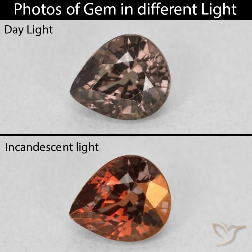 1.14ct طبيعي بني غامق عقيق متغير اللون, شكل الكمثرى, قليلا جدا