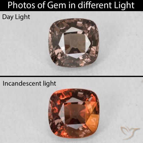 1.03ct طبيعي بنى فاتح متوسط عقيق متغير اللون, وسادة, VVS
