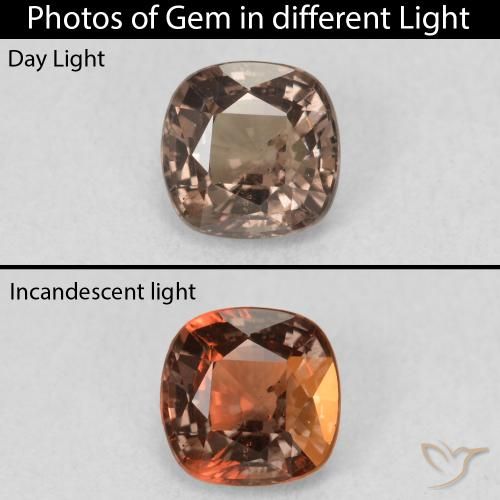 0.93ct طبيعي بنى فاتح متوسط عقيق متغير اللون, وسادة, قليلا جدا