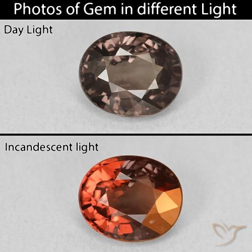 1.78ct طبيعي بنى متوسط عقيق متغير اللون, بيضوي, VVS-VS