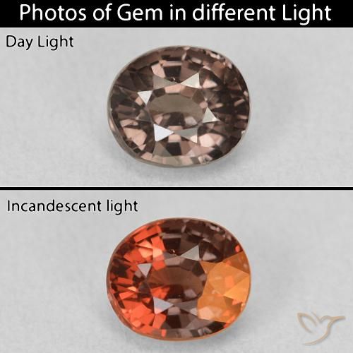 1.20ct طبيعي بنى متوسط عقيق متغير اللون, بيضوي, VVS