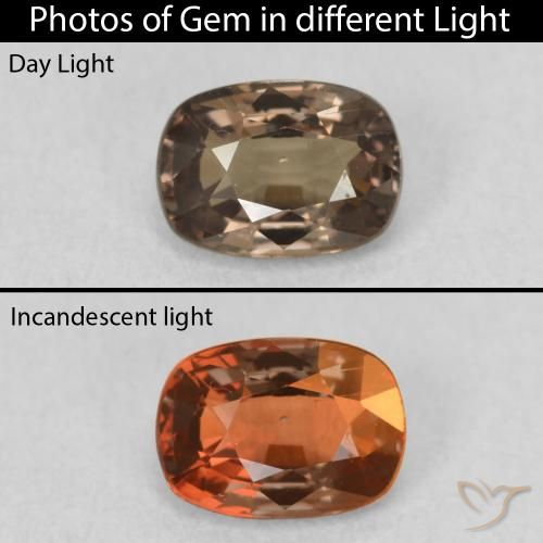 0.97ct طبيعي بنى فاتح متوسط عقيق متغير اللون, وسادة, قليلا جدا