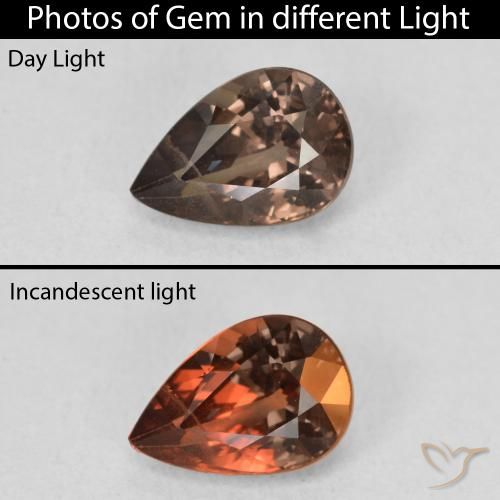 1.27ct طبيعي بني غامق عقيق متغير اللون, شكل الكمثرى, قليلا جدا
