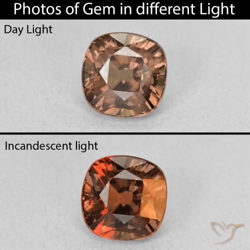1.28ct طبيعي بني غامق عقيق متغير اللون, وسادة, قليلا جدا