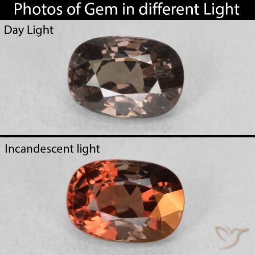 1.05ct طبيعي بني غامق عقيق متغير اللون, وسادة, قليلا جدا