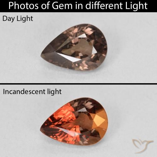 1.81ct طبيعي بنى فاتح متوسط عقيق متغير اللون, شكل الكمثرى, قليلا جدا