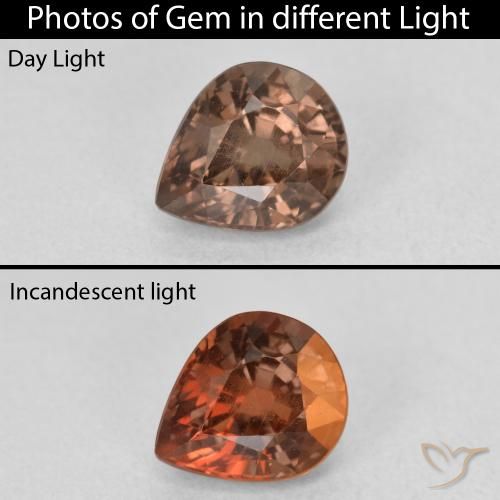1.37ct طبيعي بني غامق عقيق متغير اللون, شكل الكمثرى, قليلا جدا