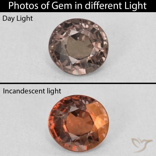0.99ct طبيعي بنى عين الجمل عقيق متغير اللون, دائري, قليلا جدا