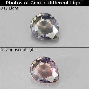 زفير متغير اللون متعدد الألوان طبيعي، شكل الكمثرى، 0.61 قيراط، قليلا جدا