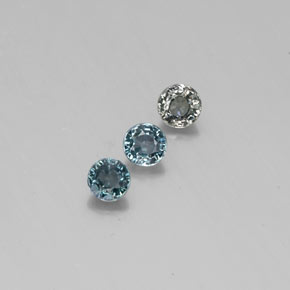 أحجار ياقوت أزرق متغير اللون متعدد الألوان طبيعية، قصة دائرى، VVS-VS، وزنها  قيراط