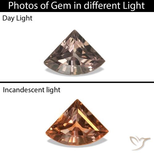 زفير متغير اللون بنى فاتح متوسط طبيعي، شكل خيالي، 0.21 قيراط، VVS