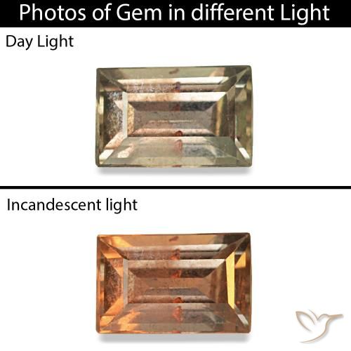 زفير متغير اللون أصفر فاتح طبيعي، باجيت، 0.24 قيراط، VVS-VS