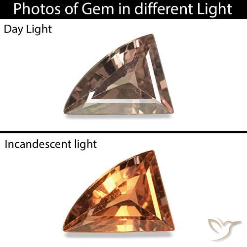 زفير متغير اللون بني غامق طبيعي، شكل خيالي، 0.30 قيراط، VVS-VS