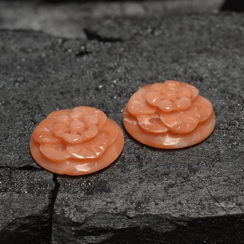 أحجار مرجان وردى متوسط طبيعية، قص وردة، غير شفاف، وزنها 5.71 قيراط